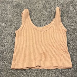 Charlotte Russe Cream color line tank top